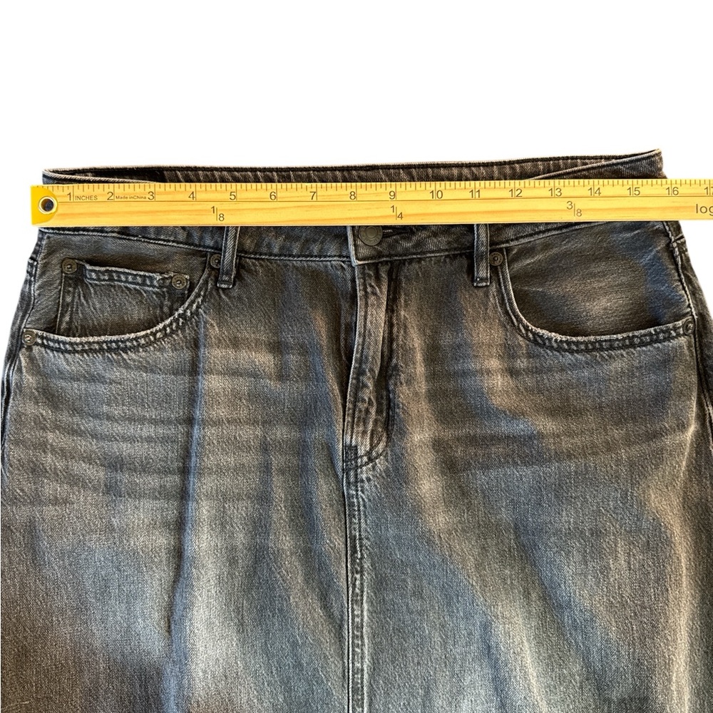 American Eagle Outfitters Charcoal A-Line Soft Denim Skirt - Picture 3 of 8